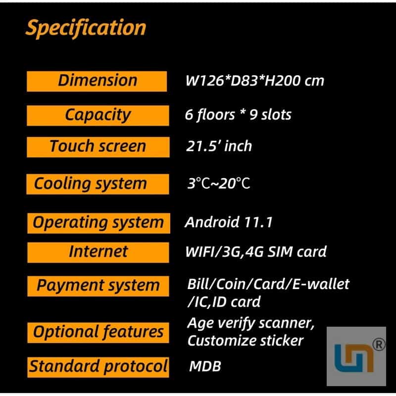Micron Customizable Intelligent Snack Drink Vending Machine With Cooling System Touch Screen Support E-Wallet - Image 3