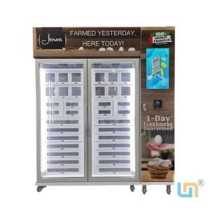 Fresh Egg Vending Machine Refrigerated Locker Vending Machine With 22′ Inch Touch Screen And Card Reader