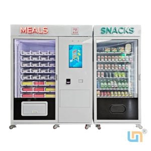 Big Capacity Combo Pre Made Meal Vending Machine With Touch Screen And Elevator For Snack Drink And Cooked Meal