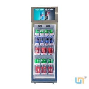 Grab N Go Smart Fridge Snack Drink Vending Machine With Card Reader. Office Factory Vending Solution Accept Customize.