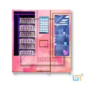 Custom Cosmetic Beauty Vending Machine With Display Cabinet To Sell Eyelash Lipstick Nail Vending Machine With Card Reader And Elevator