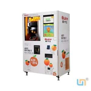 Cold Drink Freshly Squeezed Orange Juice Vending Machine With Cash Card Reader Payment System