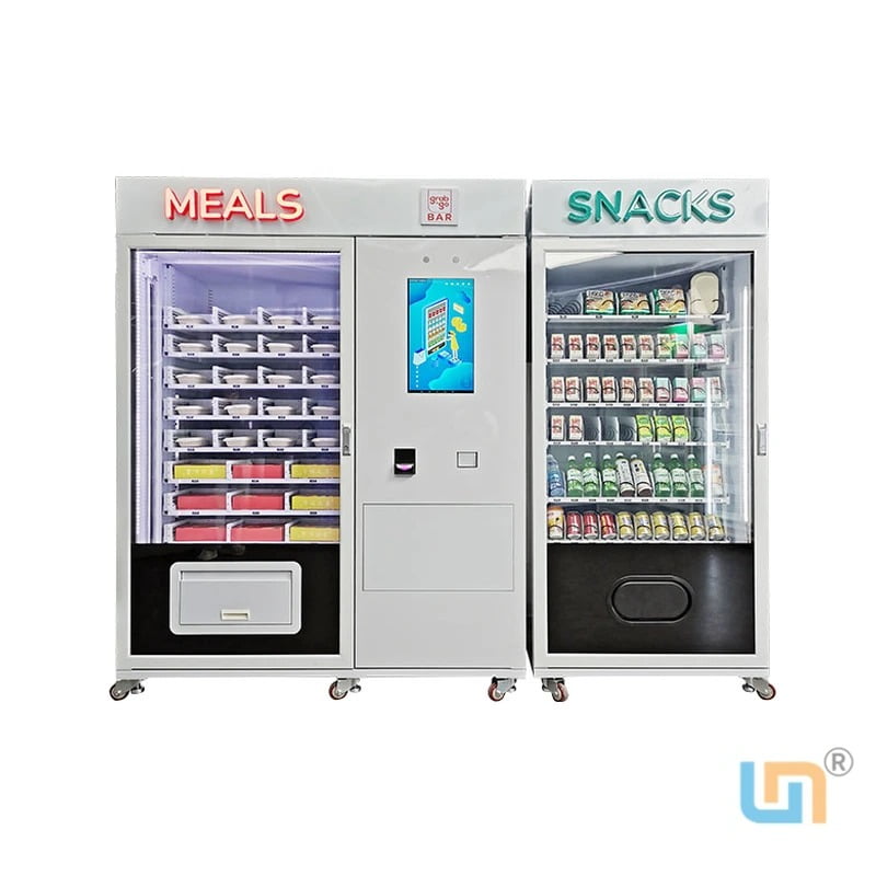 Big Capacity Combo Meal Vending Machine For Snack Drink With Microwave Touch Sreen, 3-20℃ Cooling, Card Reader And E-Wallet - Image 4