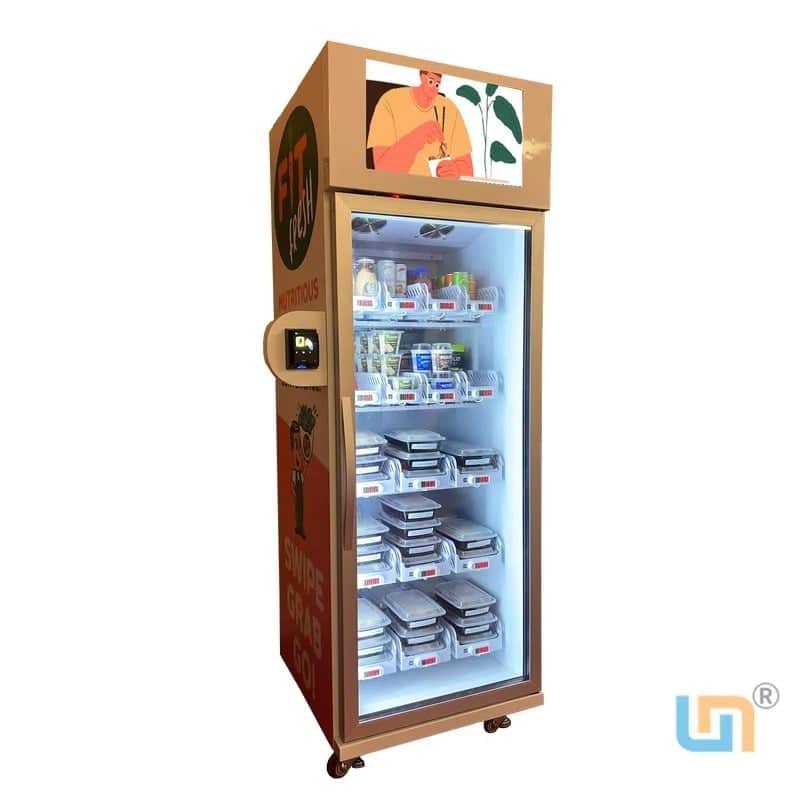 Snack Drink Smart Fridge Vending Machine With Coffee Vending Machine With Hot Water Supply. Smart Manegement System And Card Reader - Image 4