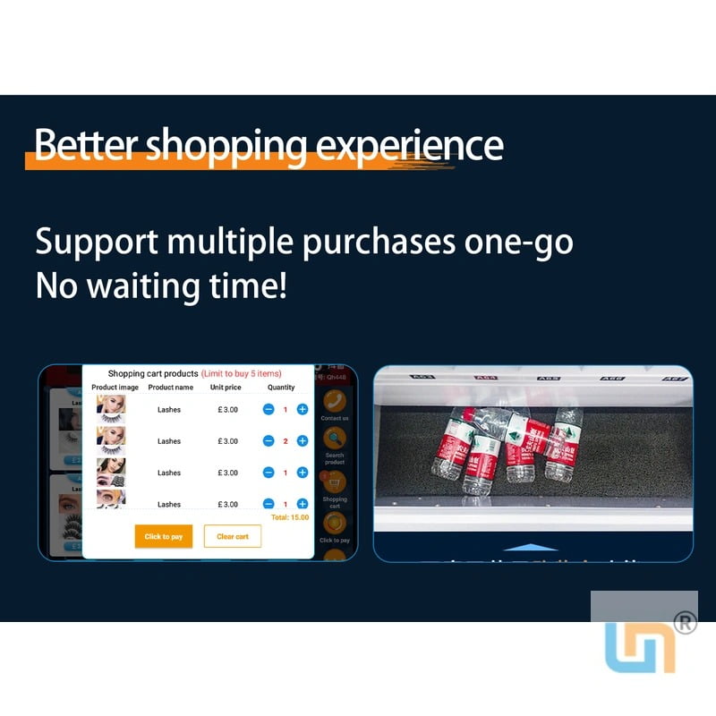 Micron Customizable Intelligent Snack Drink Vending Machine With Cooling System Touch Screen Support E-Wallet - Image 8