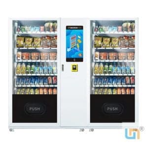 Big Capacity Combo Meal Vending Machine For Snack Drink With Microwave Touch Sreen, 3-20℃ Cooling, Card Reader And E-Wallet