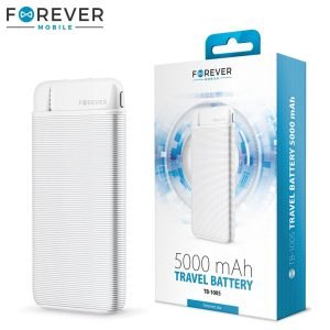 Forever TB-100S Li-Poly Travel PowerBank (5000mAh) White