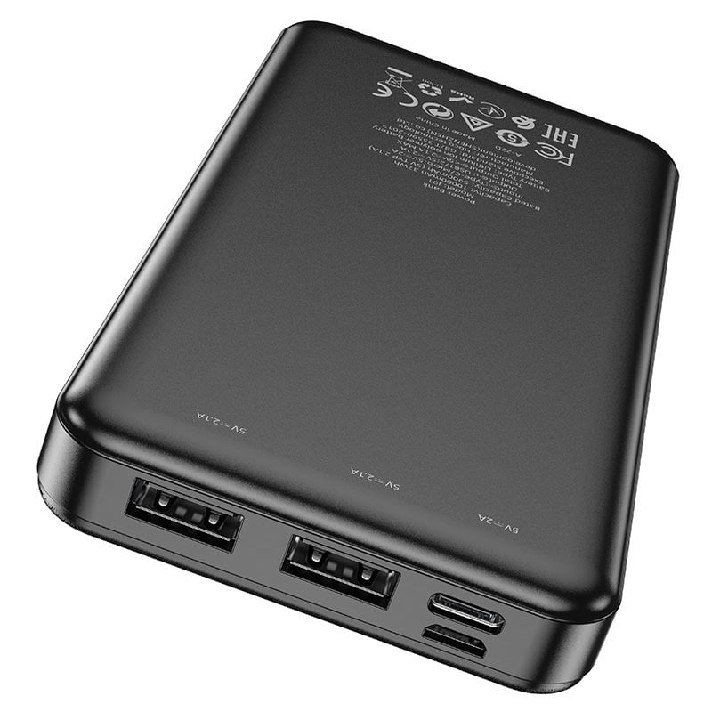 Hoco J91 Dual USB Fast Charging Power Bank 10000mAh Black - Image 2
