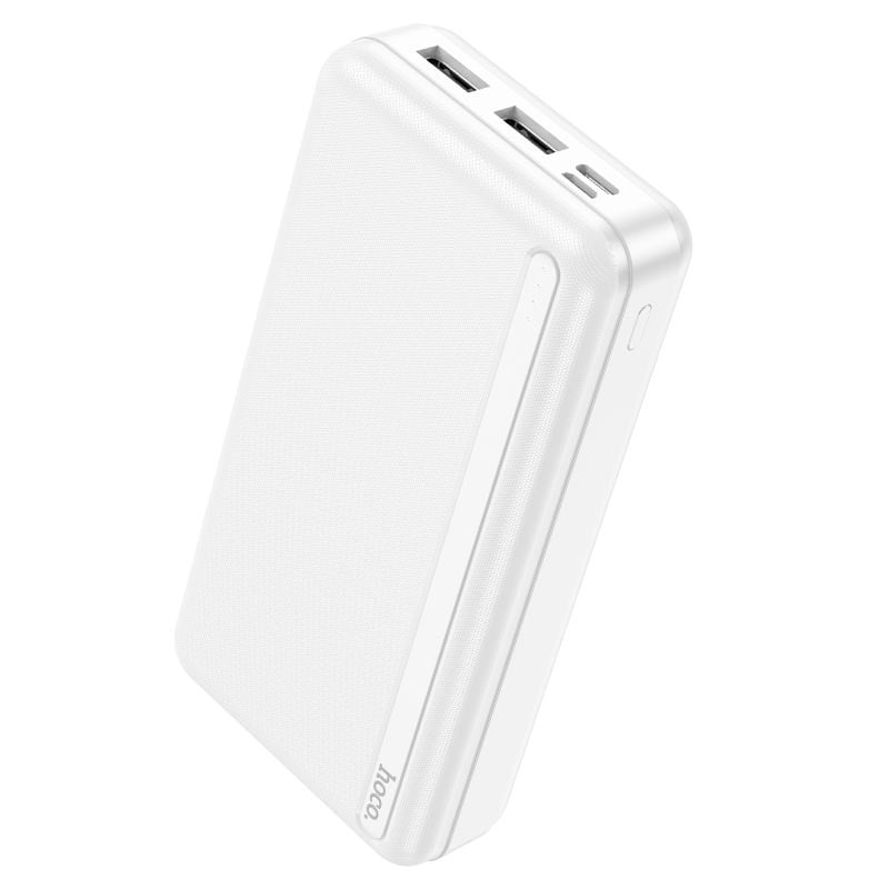 Hoco J91A Dual USB Flame Retardant Shell Power Bank 20000mAh (White) - Image 2