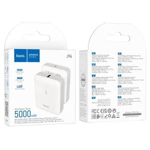 Hoco J96 Strider LED Indicator Mini PowerBank 5000 mAh White (min order 50)