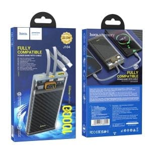 Hoco J104A Discovery edition 22.5W fully compatible power bank with cable(20000mAh) Grey