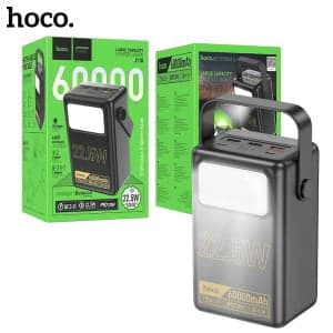 Hoco J110 Powerful 22.5W Fully Compatible Power Bank with LED Light (60000mAh) Black