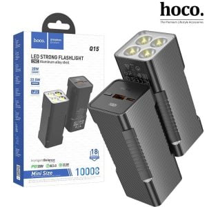 Hoco Q15 Flashlight Ultra Small PowerBank 22.5W (10000mAh) Black