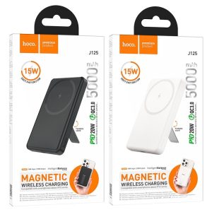 Hoco J125 Power PD20W Magnetic Magsafe Fast Charging Power Bank (5000mAh) White