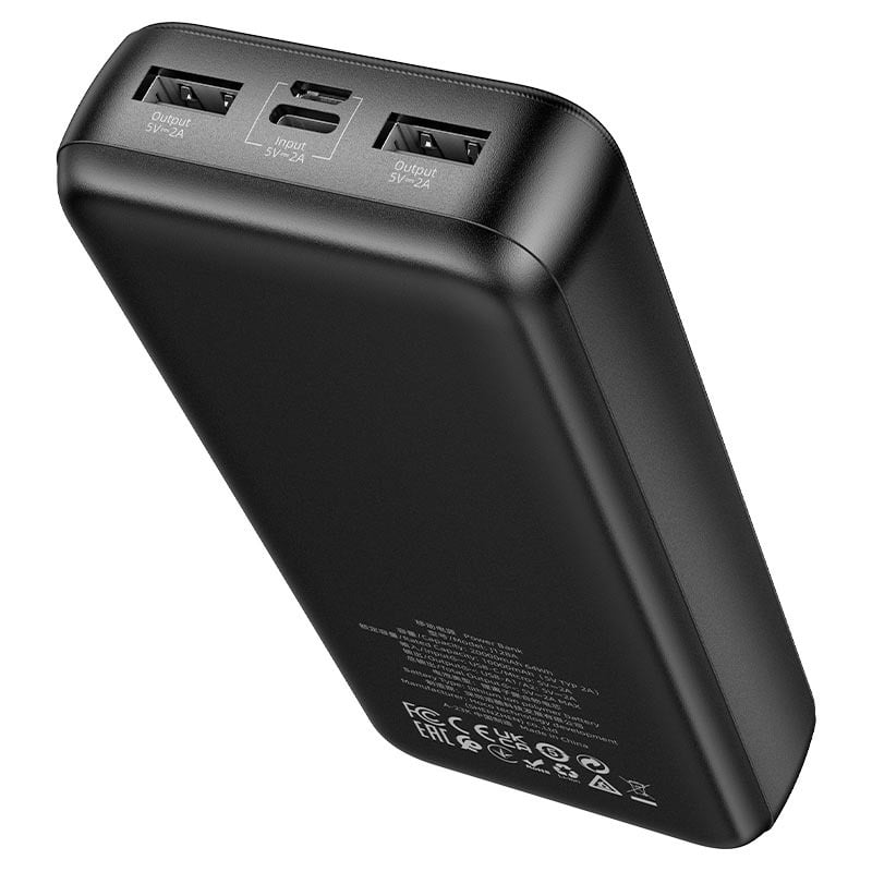 Hoco J128A Powerful Dual USB Output Power Bank(20000mAh) Black - Image 3