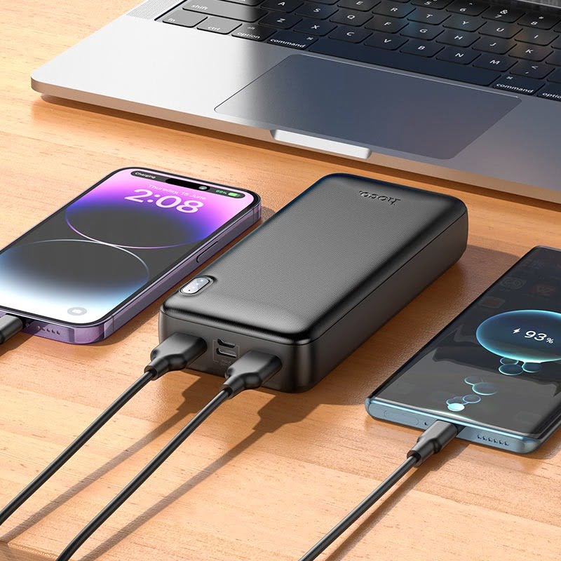 Hoco J128A Powerful Dual USB Output Power Bank(20000mAh) Black - Image 2