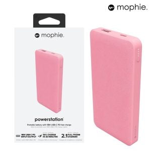 Mophie Powerstation Qi Wireless XL 10000mAh Power Bank 5V/3A Pink)