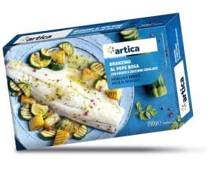 Sea Bass Fillet With Pink Pepper, Potatoes And Grilled Courgettes – 250g