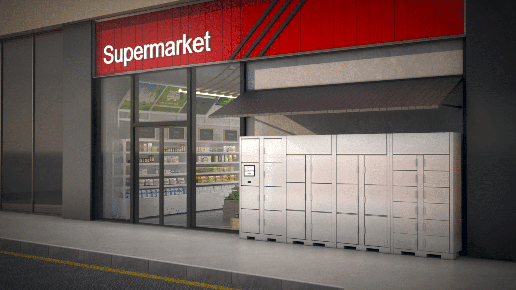 supermarket parcel locker