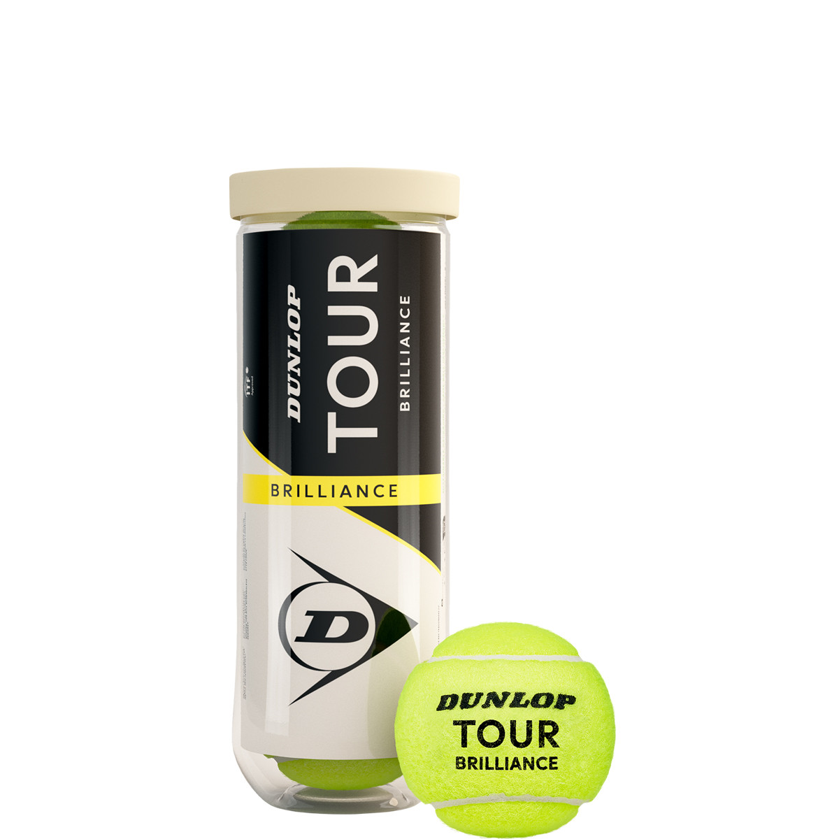TUBE OF 3 DUNLOP TOUR BRILLIANCE BALLS - Image 2