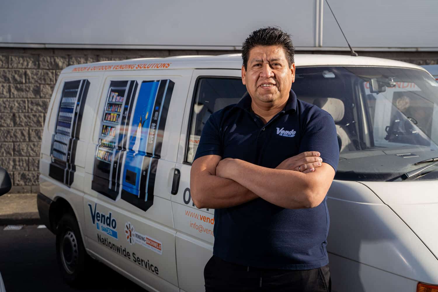 Vending-Machines.ie technical team member beside our branded nationwide service van