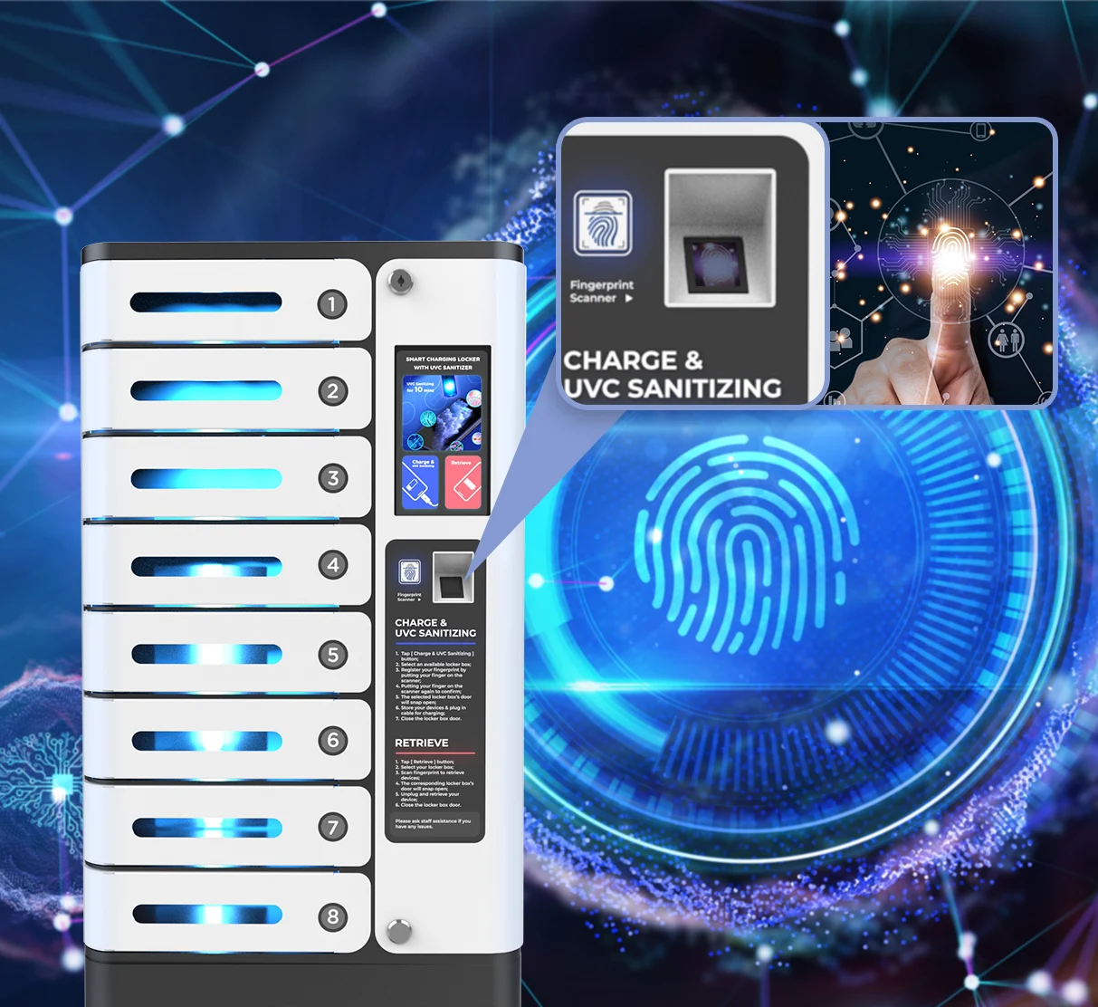 Fingerprint access Fingerprint locker access option