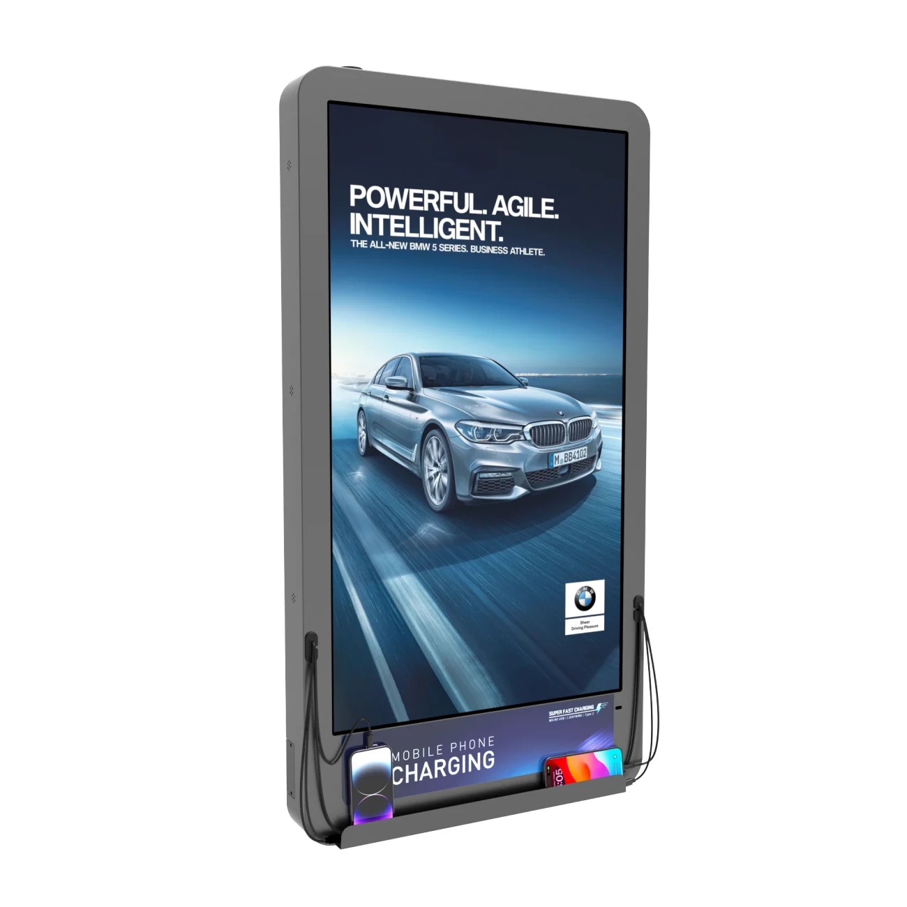 KOA 43-inch digital signage charging station