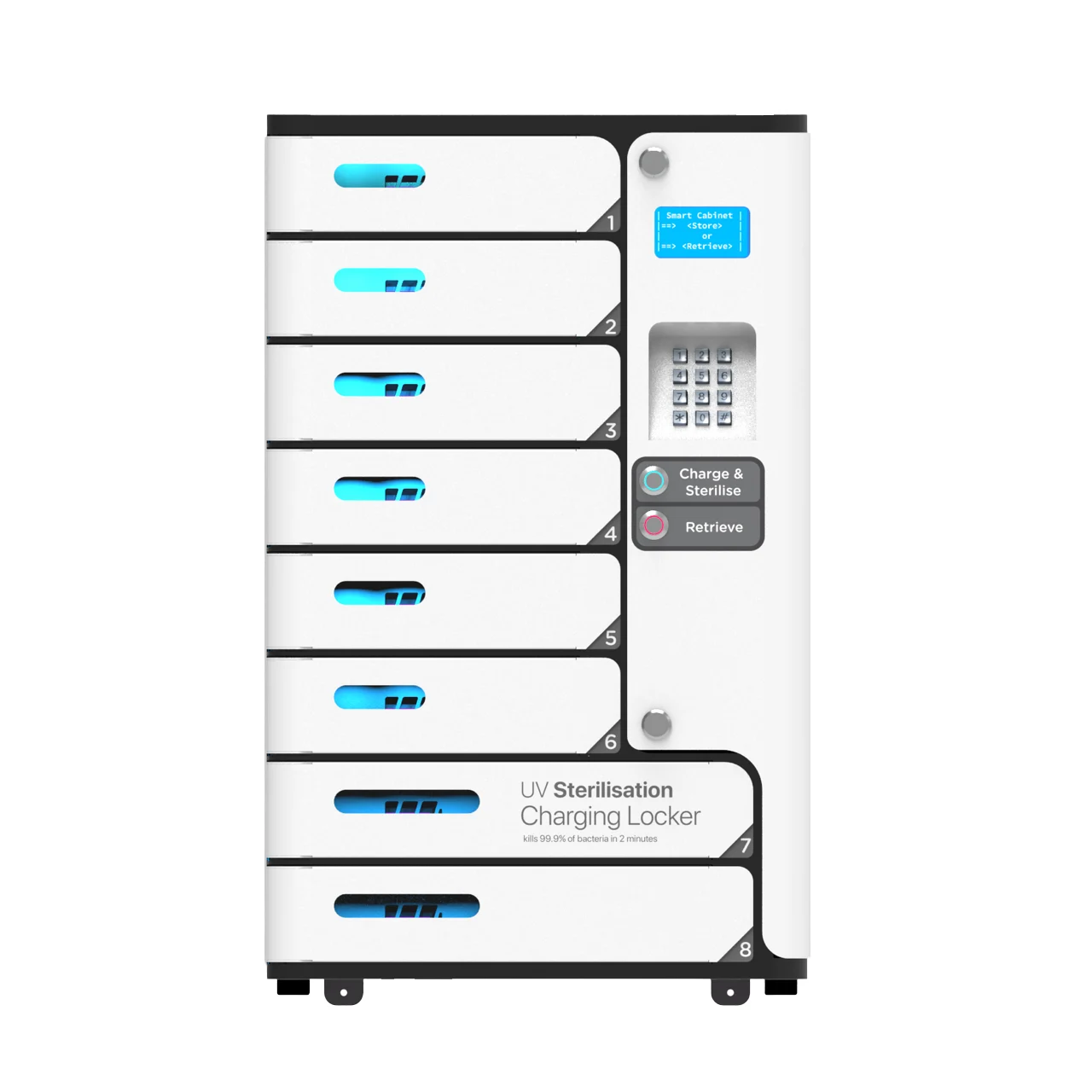 UVC 8-bay phone charging locker