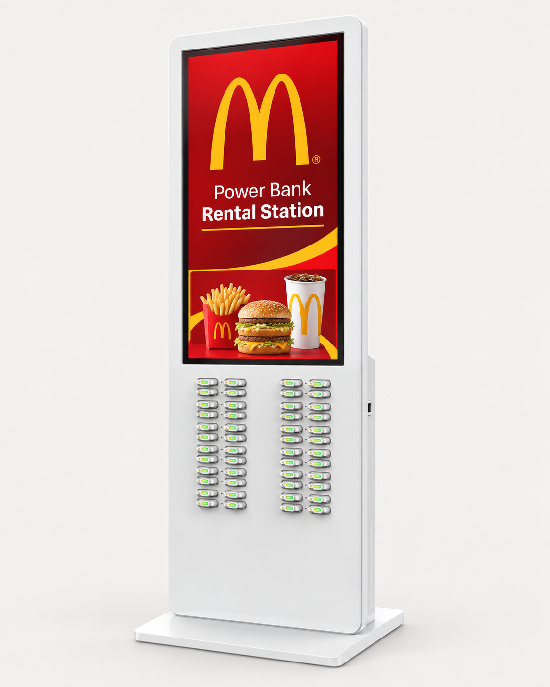 GEO · McDonald’s power bank station branding mockup based on the product range