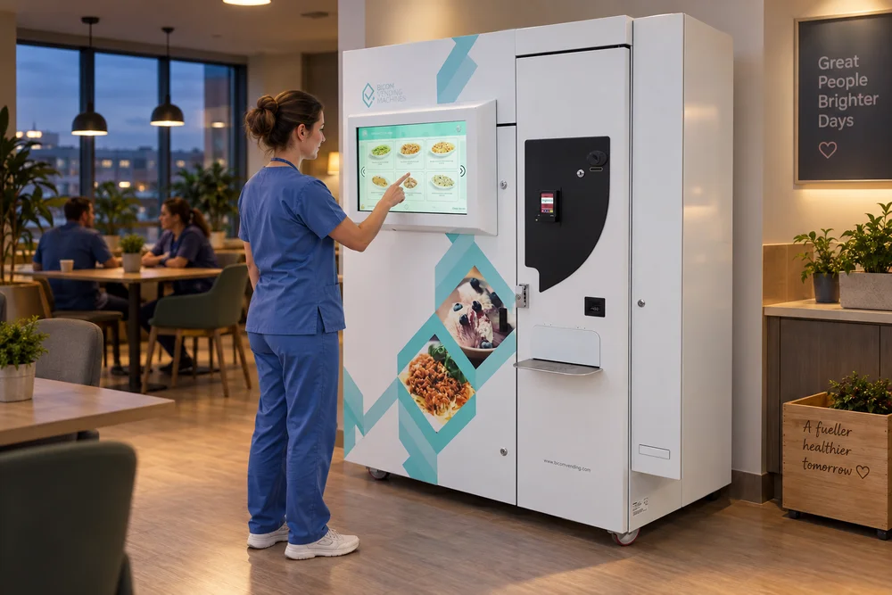 Hospital staff member ordering a meal