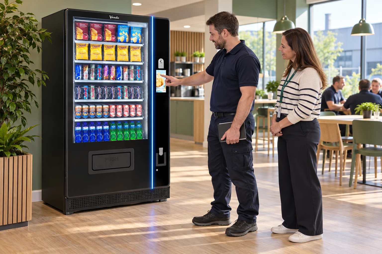 Vending machine handover and operator training at an Irish workplace
