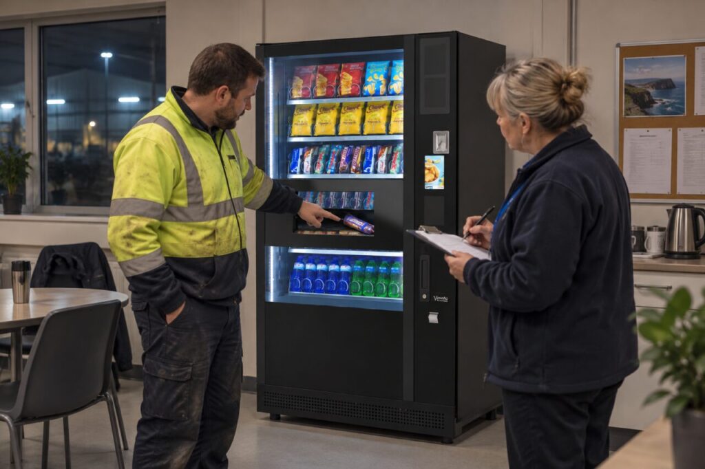 Night-shift employee gives a supervisor specific vending feedback