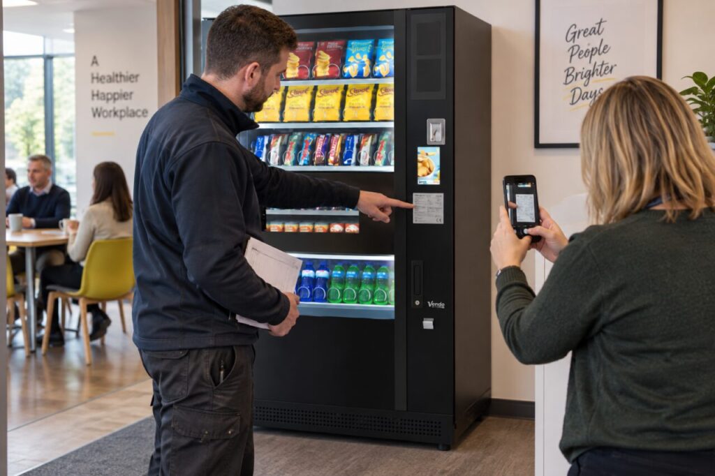 Hire supplier and host record replacement vending equipment