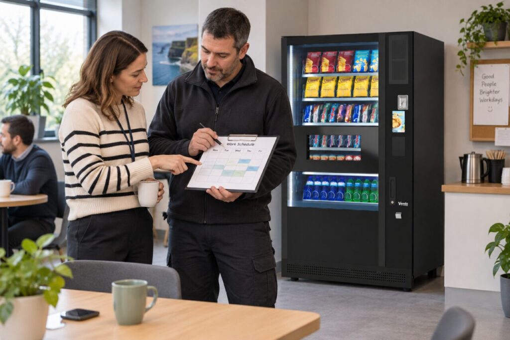 Buyer compares service visits with workplace hours