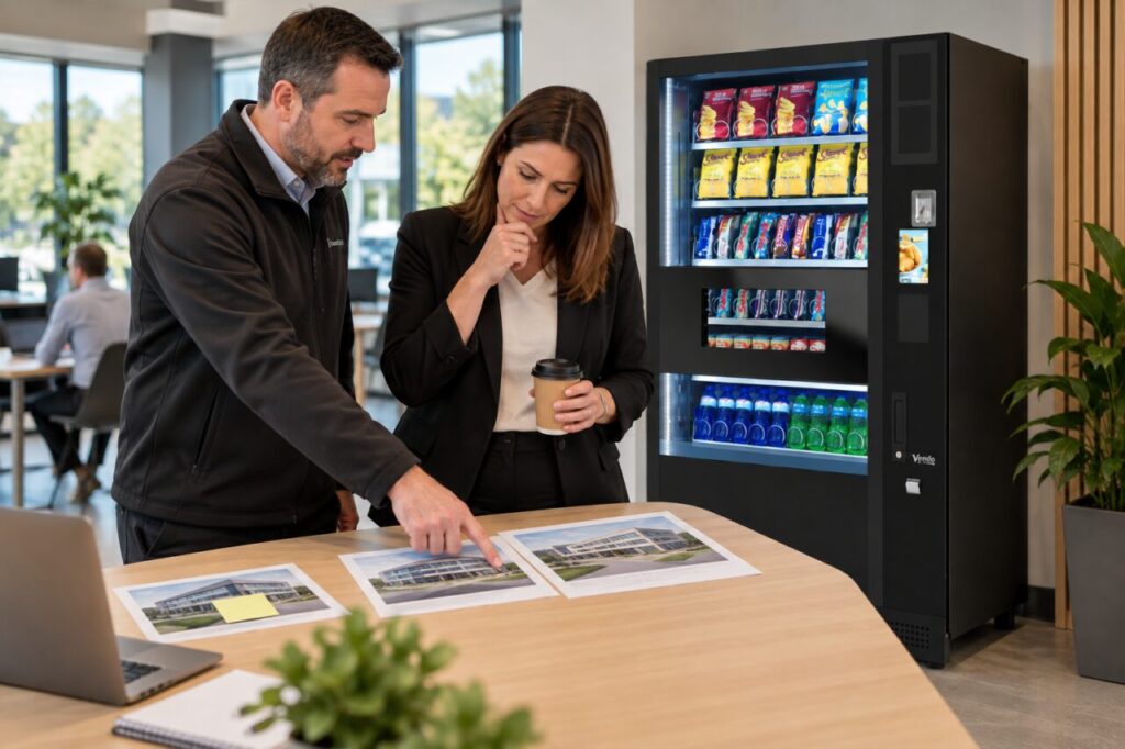 Buyer reviews a changed multi-site vending order