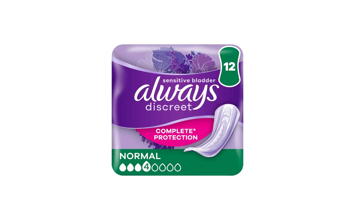 Always Discreet Medium Incontinence Pads vending pack