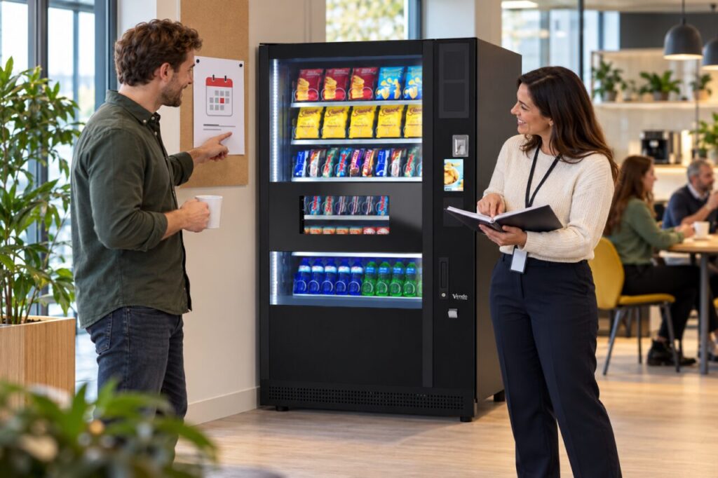 Employee asks about a benefit activation date beside vending