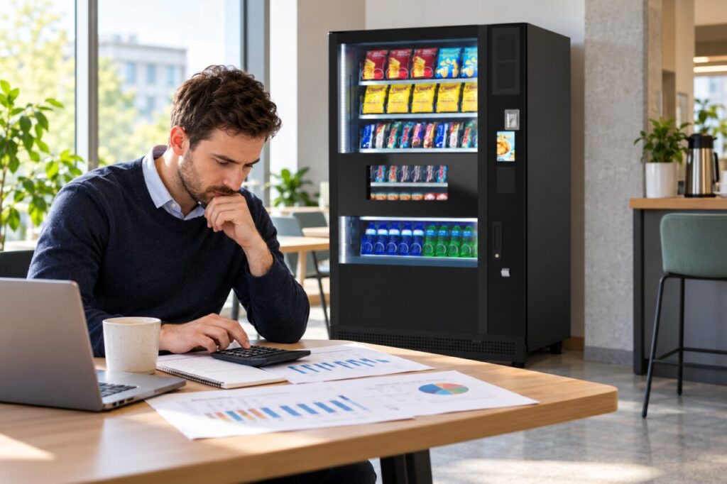 Operator compares baseline and revised vending forecasts.