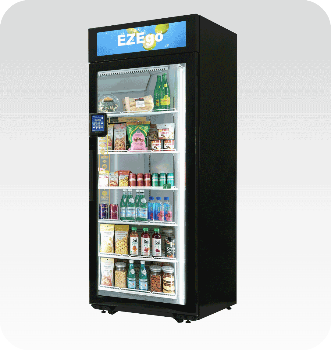 SandStar ARK AI smart cooler with glass-front product display